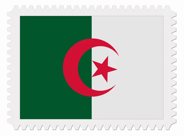 阿尔及利亚国旗邮票 — 图库矢量图片