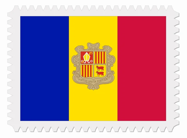 Sello bandera Andorra — Vector de stock