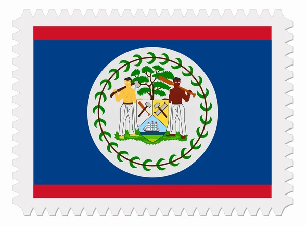 Belize flag stamp — Stock Vector