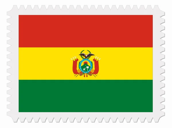 Bolivia flag stamp — Stock Vector