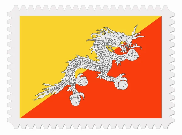 Sello de bandera de Bután — Archivo Imágenes Vectoriales