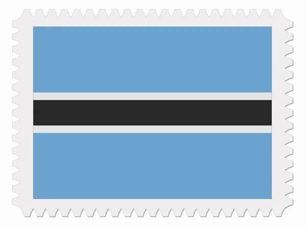 Timbre du drapeau du Botswana — Image vectorielle