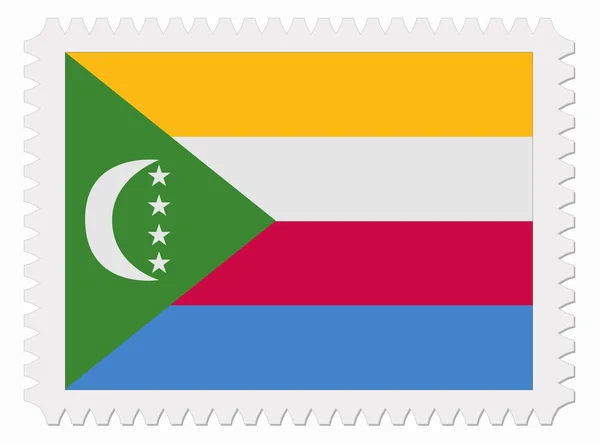 कोमोरोस ध्वज टिकट — स्टॉक वेक्टर