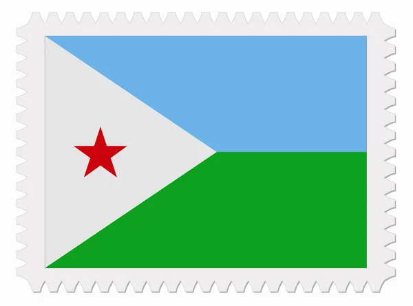Carimbo da bandeira do Jibuti —  Vetores de Stock