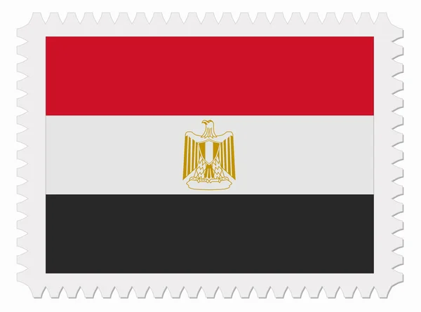 Timbre drapeau Egypte — Image vectorielle