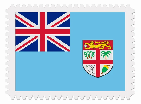 Carimbo da bandeira das Fiji — Vetor de Stock