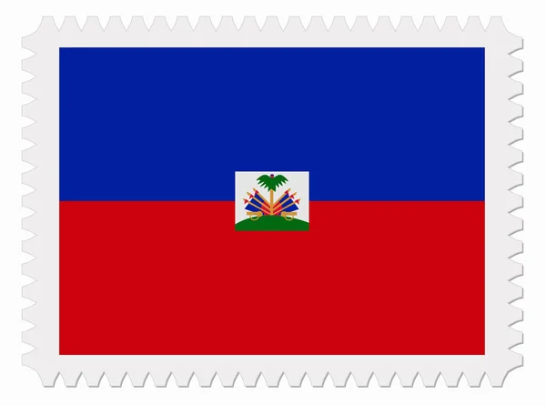 Timbre drapeau Haïti — Image vectorielle