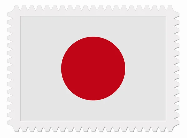 Timbre drapeau du Japon — Image vectorielle