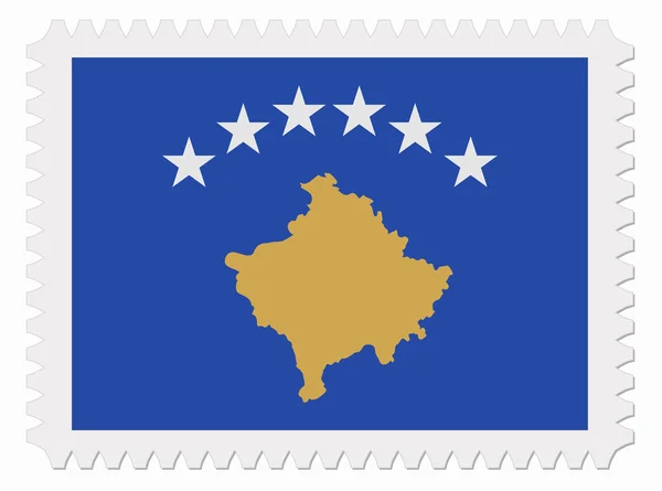 Koszovó zászló bélyegző — Stock Vector