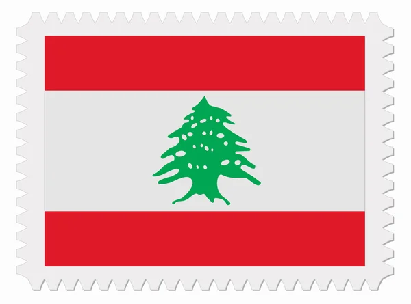 Lebanon flag stamp — Stock Vector