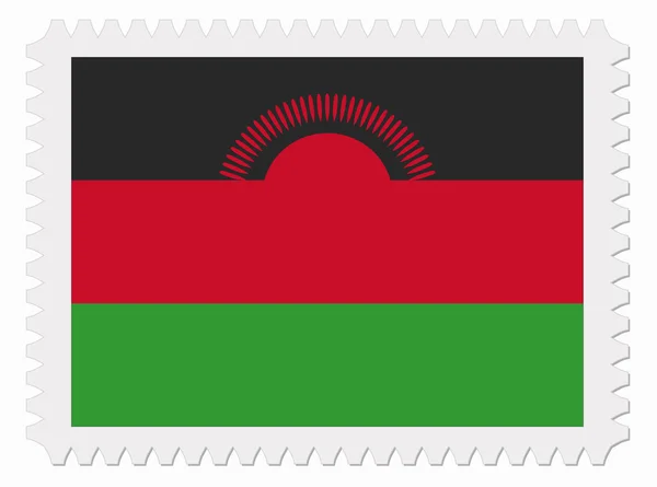 Timbre drapeau Malawi — Image vectorielle