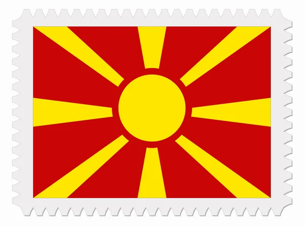 马其顿国旗邮票 — 图库矢量图片