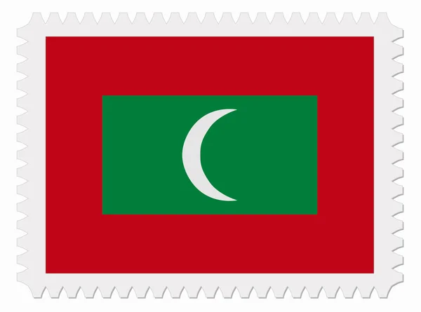मालदीव ध्वज टिकट — स्टॉक वेक्टर