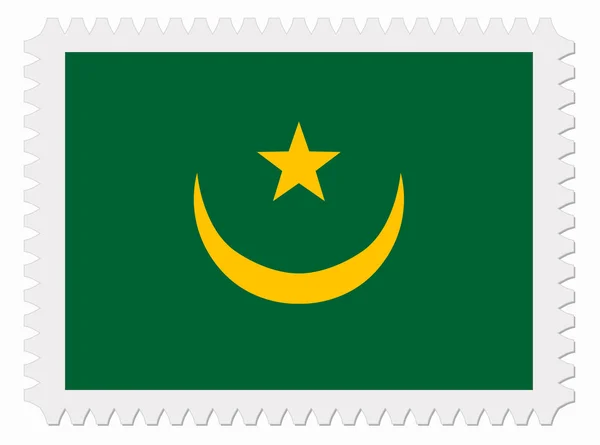 Carimbo da bandeira da Mauritânia — Vetor de Stock