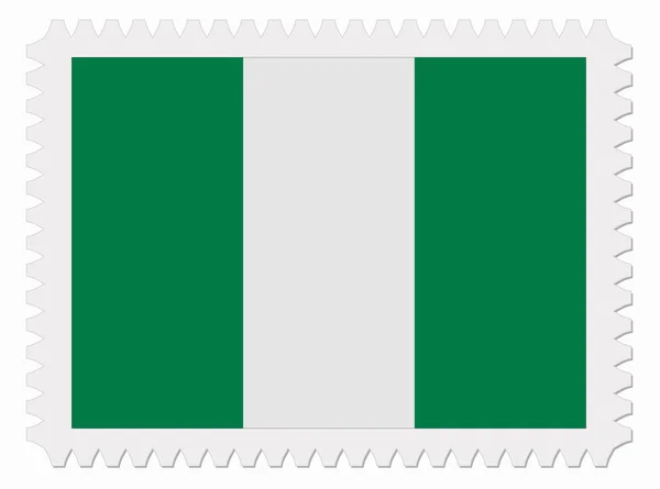 Sello bandera de Nigeria — Vector de stock