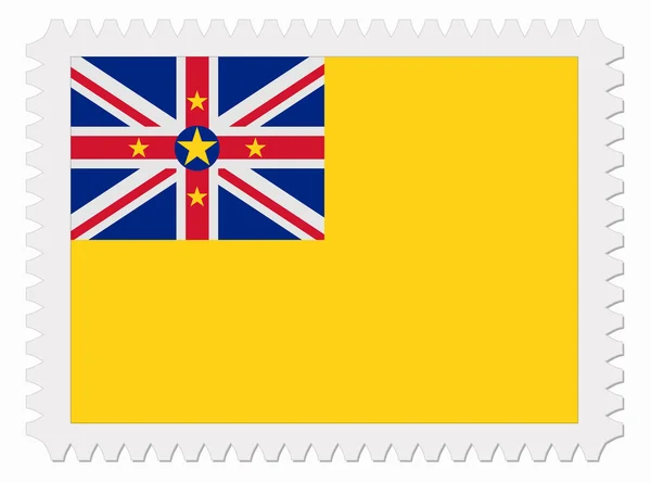 Niue flag stamp — Stock Vector