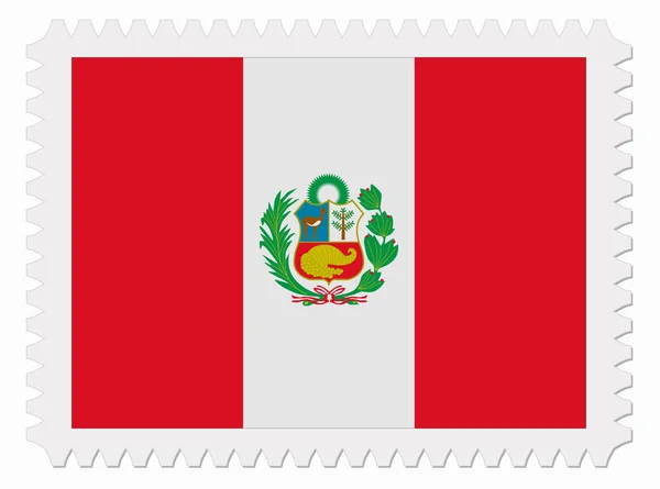 Razítko Vlajka Peru — Stockový vektor