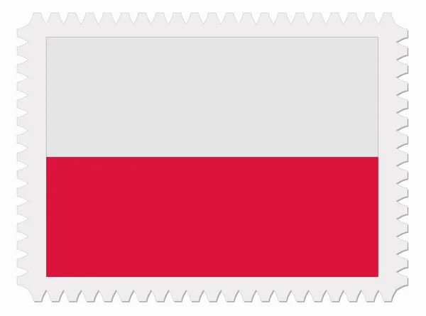 Timbre drapeau Pologne — Image vectorielle