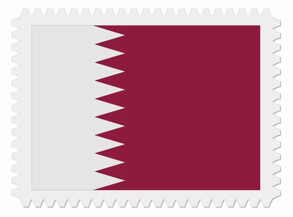カタール国旗スタンプ — ストックベクタ
