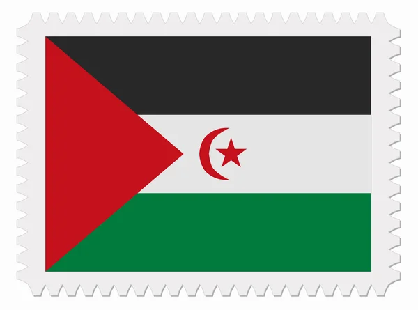 Sahrawi Arab Democratic Republic flag stamp — Stock Vector