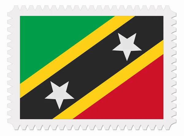 Saint Kitts och Nevis flagga stämpel — Stock vektor