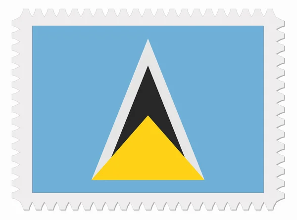 Saint Lucias flagga stämpel — Stock vektor