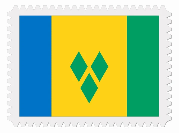 Saint Vincent och Grenadinerna flagga stämpel — Stock vektor