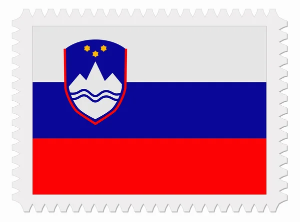 Timbre drapeau Slovénie — Image vectorielle