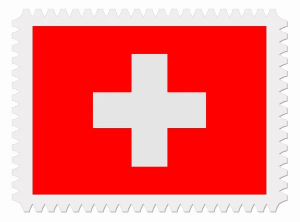스위스 국기 도장 — 스톡 벡터