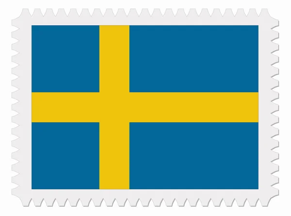 Sello bandera de Suecia — Vector de stock