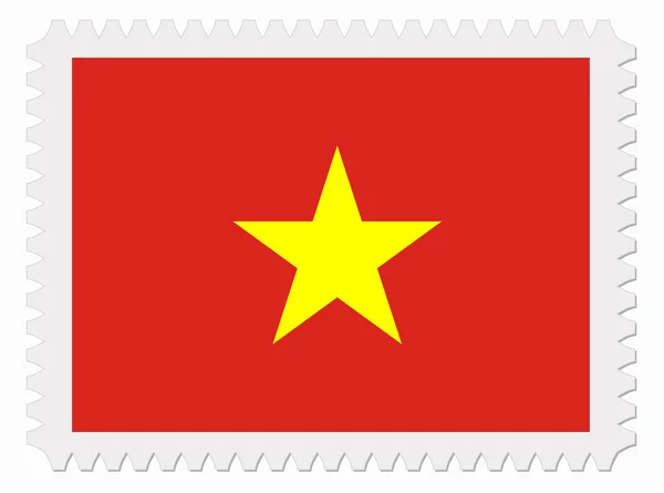 Perangko bendera Vietnam - Stok Vektor