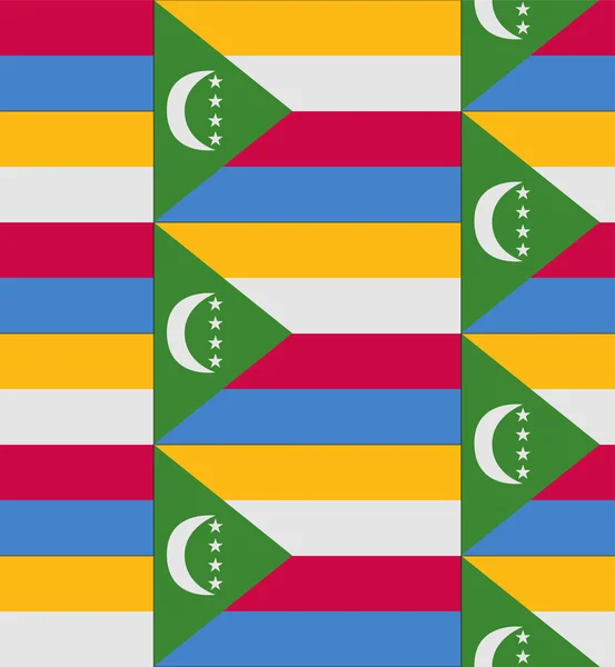 Comoros Flagge Textur Vektor — Stockvektor