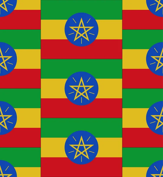 Ethiopië vlag patroon vector — Stockvector