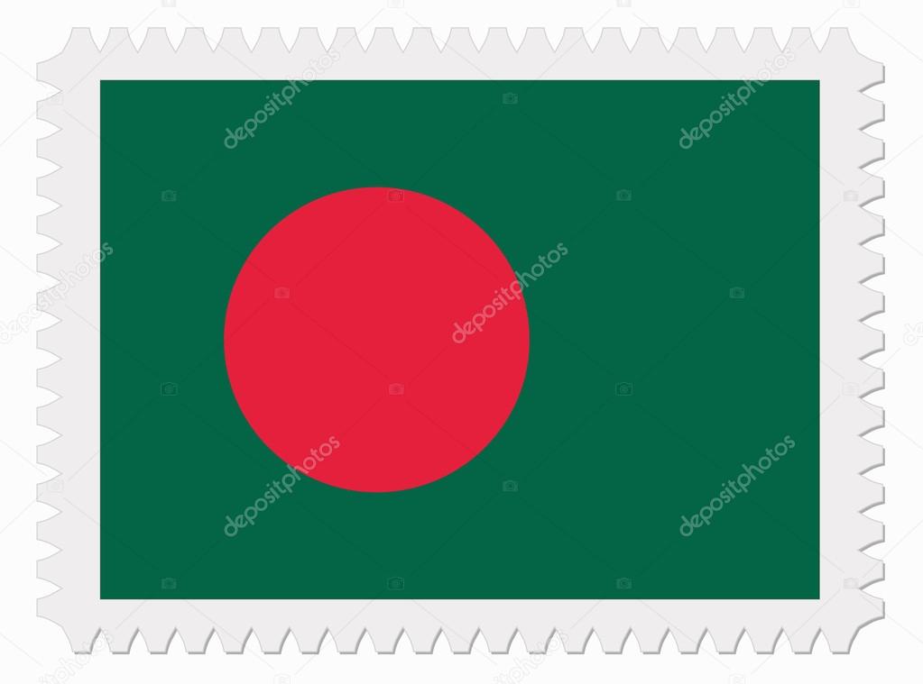 Bangladesh flag stamp