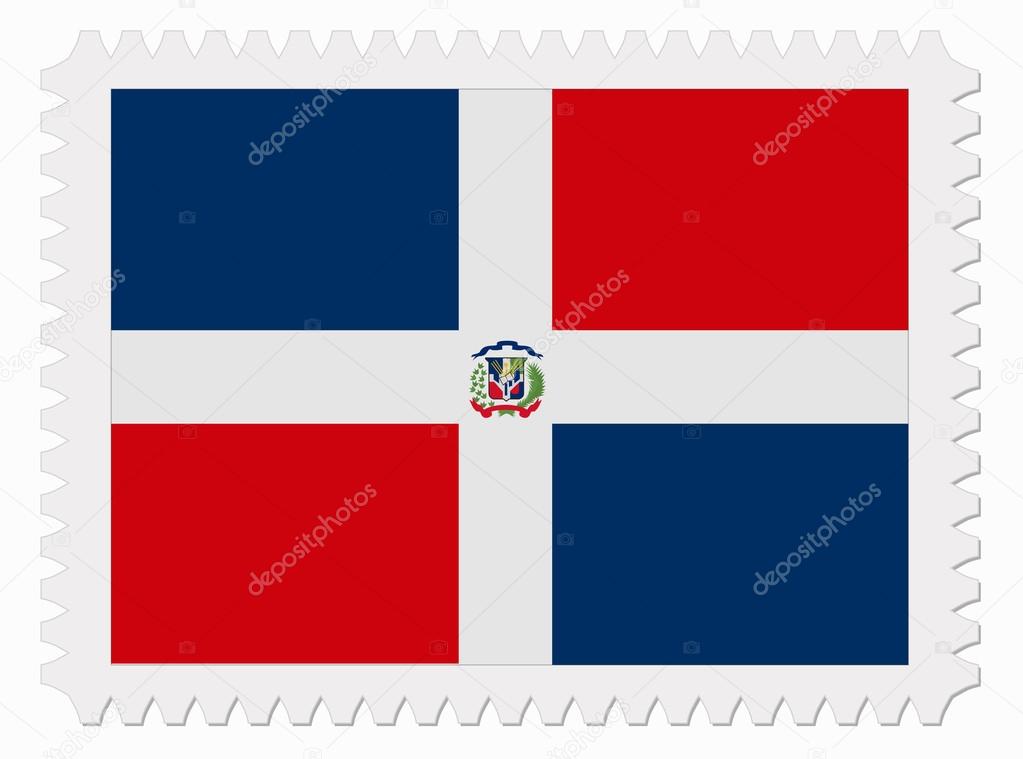 Dominican Republic flag stamp