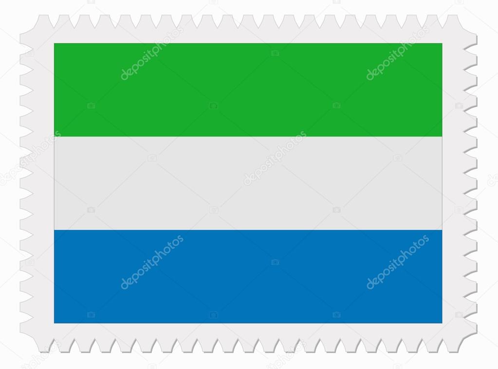 Sierra leone flag stamp