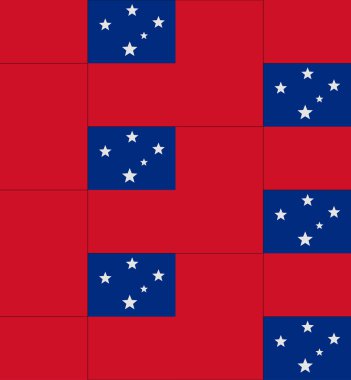 Samoa bayrak doku vektör