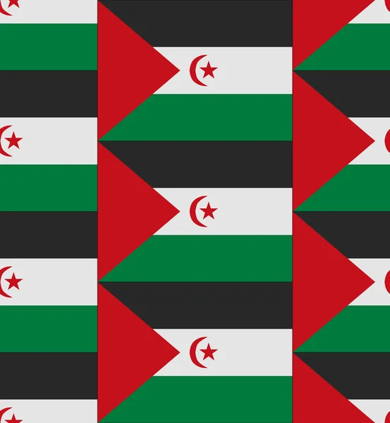 Sahrawi Arab Democratic Republic flag texture vector — Stock Vector