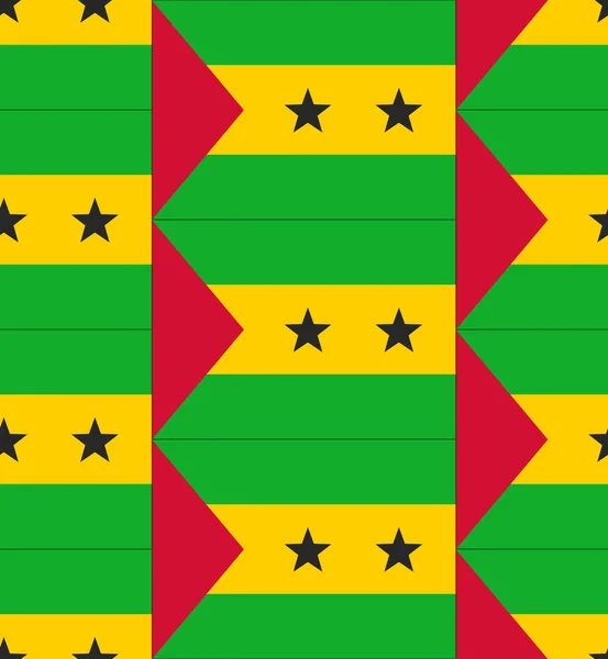 Santo Tomé y Príncipe vector de textura bandera — Vector de stock