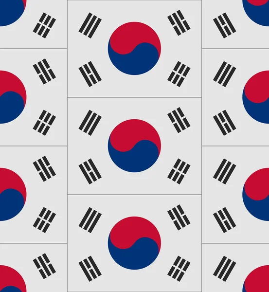 Südkorea Flagge Textur Vektor — Stockvektor