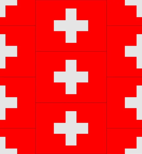 Schweizer Flaggen-Textur-Vektor — Stockvektor