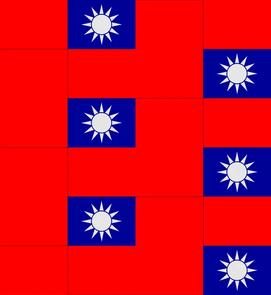 Bandera de Taiwán textura vector — Archivo Imágenes Vectoriales