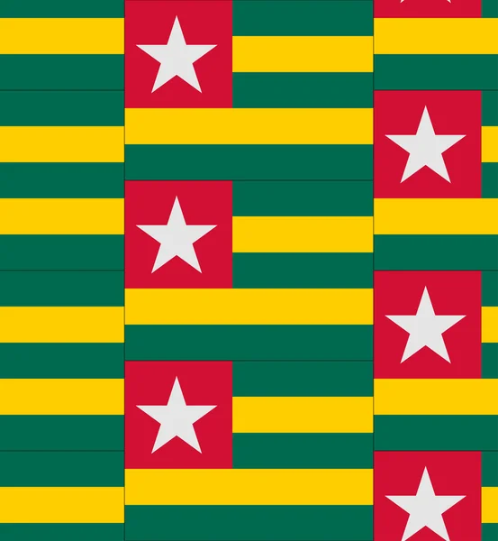 Togo bandeira textura vetor — Vetor de Stock