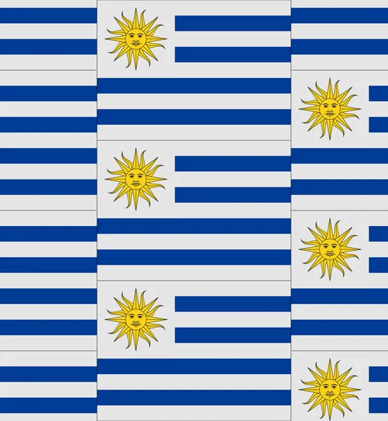 Uruguay zászló textúra vektor — Stock Vector