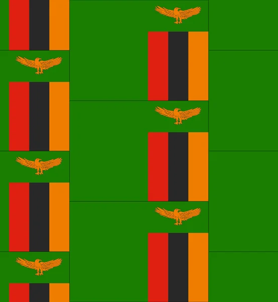 Zászló-Zambia textúra vektor — Stock Vector