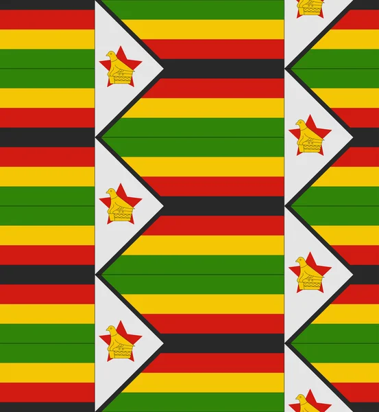 Zimbabwe flag texture vector — Stock Vector