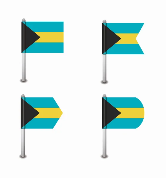 组的四个标志巴哈马 — 图库矢量图片