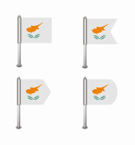 Set of four flags Cyprus — Stock Vector