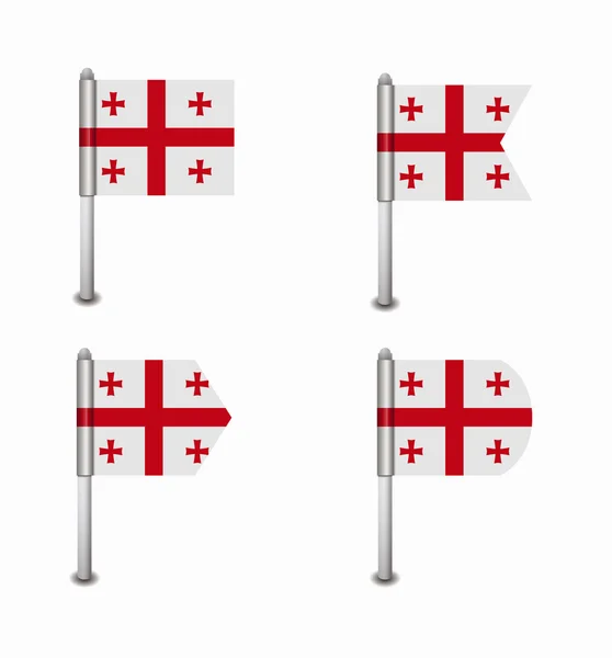 Dört bayraklar Georgia kümesi — Stok Vektör