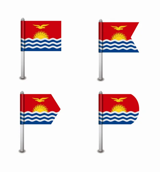 Zestaw czterech flag Kiribati — Wektor stockowy